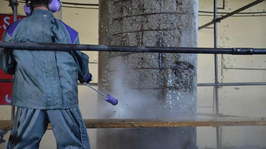 برش بتن با آب فشار قوی