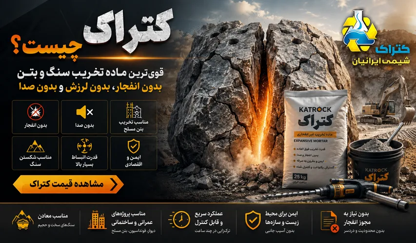 کتراک - ماده شیمیایی بدون افجار و سر وصدا - پودر کتراک فوری کتراک - ماده شیمیایی بدون افجار و سر وصدا - پودر کتراک فوری
