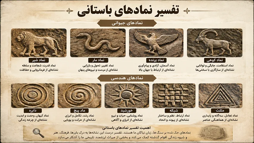 انواع تفسیر نماد های باستانی