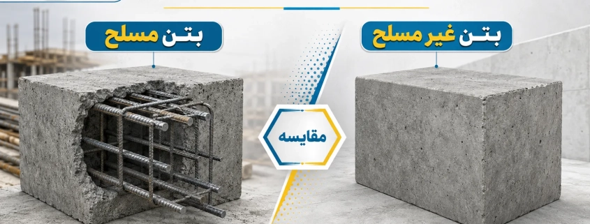 تفاوت بتن مسلح و بتن غیر مسلح